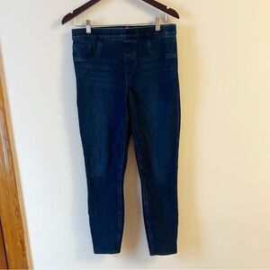 SPANX Jean-ish Ankle Leggings Size Large Twilight Rinse Stretch Denim
